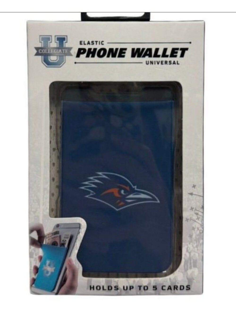 UTSA Roadrunners Elastic Phone Wallet - NCAA Licensed, Universal Fit